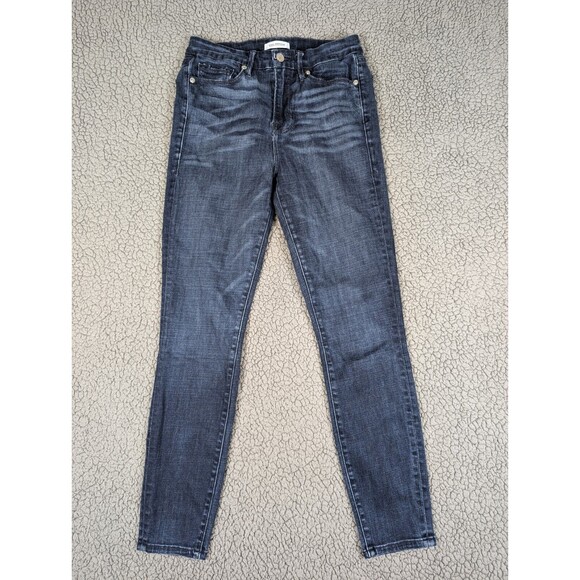 Good American Good Waist Crop Skinny Jeans Mid Rise 4/27 Dark Wash GAGWC103 - Picture 1 of 9